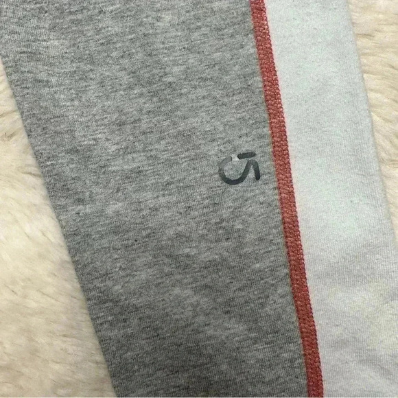 GAP Brushed Jersey Sweatpants  / Leggings Grey / White / Red Size Small - Picture 10 of 16